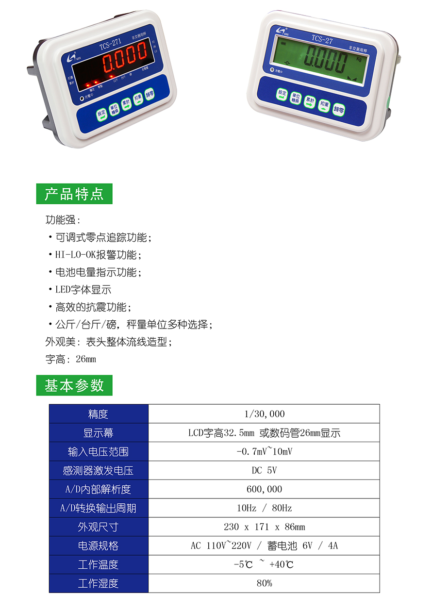 TCS-27計(jì)重儀表