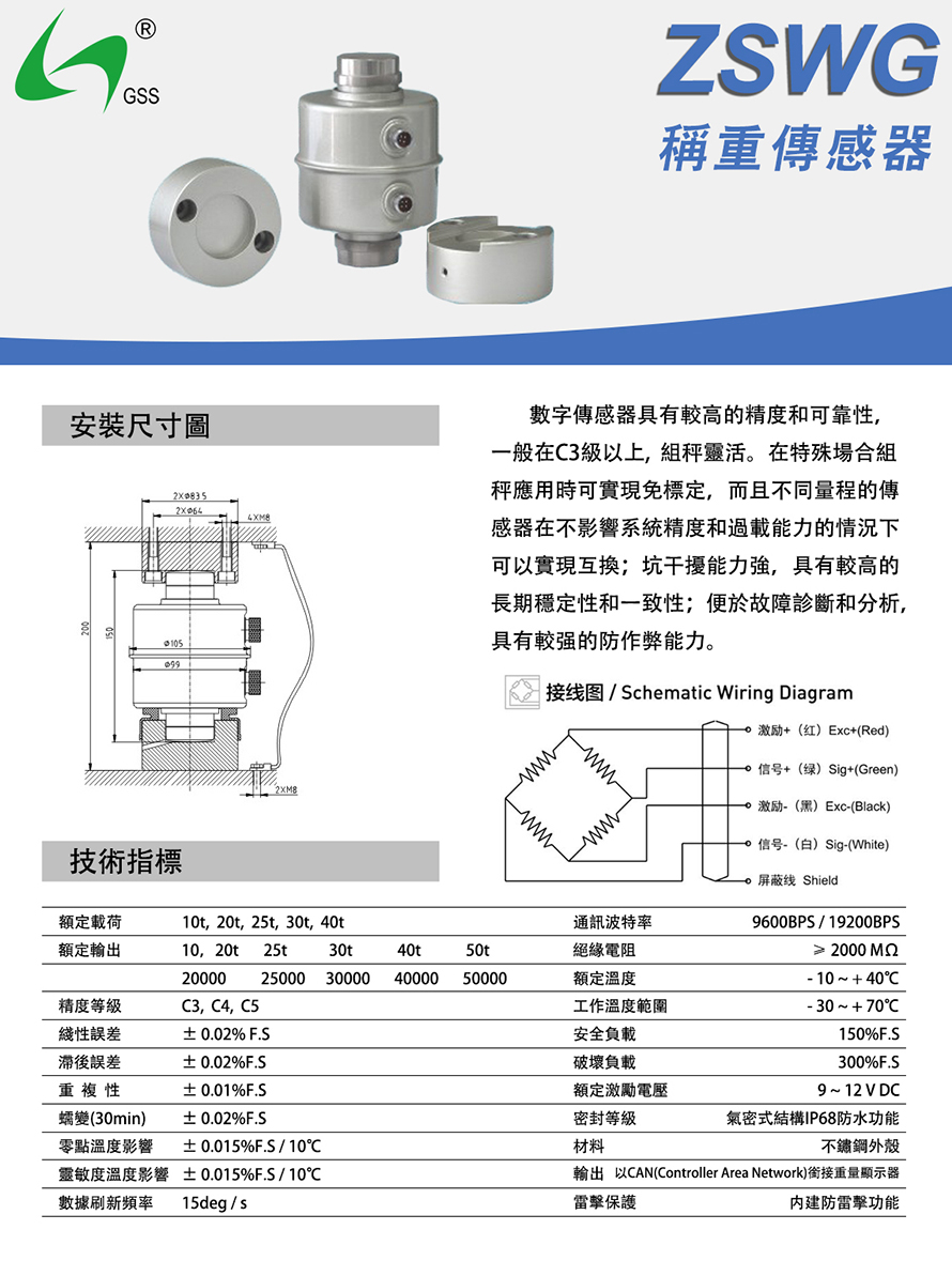 ZSWG稱重傳感器